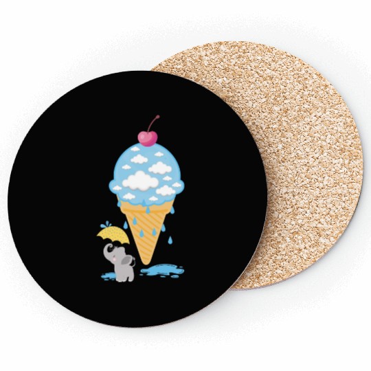 Elephant Ice Cream Coasters