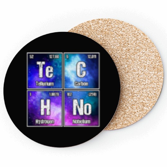 Techno Periodic Table – Perfect Rave & Festival Coasters