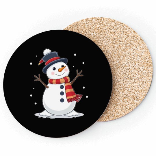 Happy Snowman Coasters