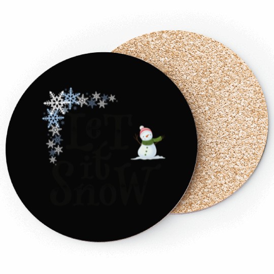 Let It Snow Funny Geek Winter Cool Design Coasters