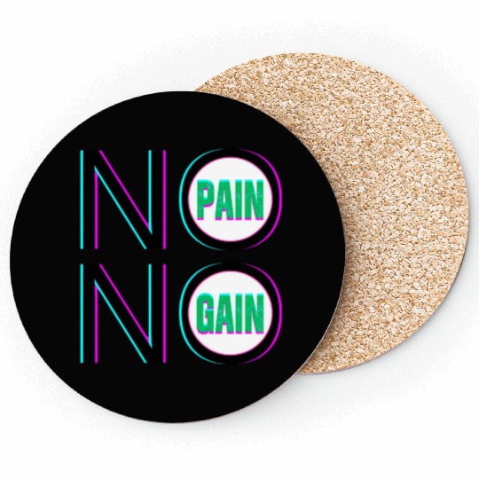 Gym Motivation Coasters No Pain No Gain In The Gym