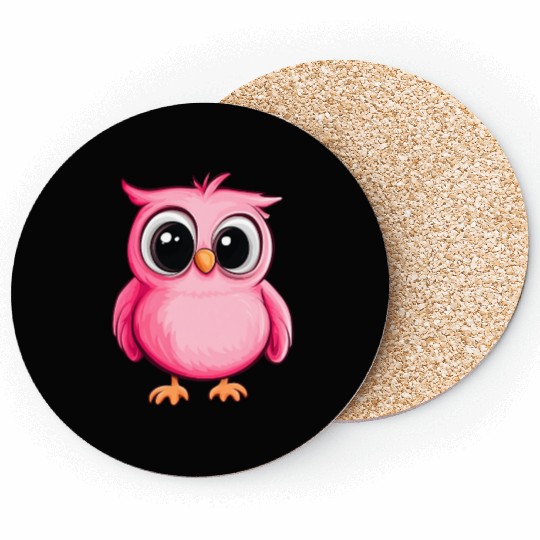Adorable pink owl Coasters