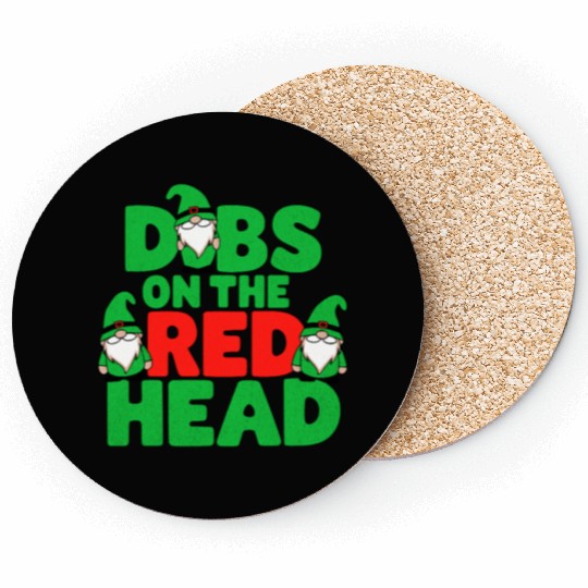 Dibs on The Red Head Irish Gnomes St Patrick's Day Coasters