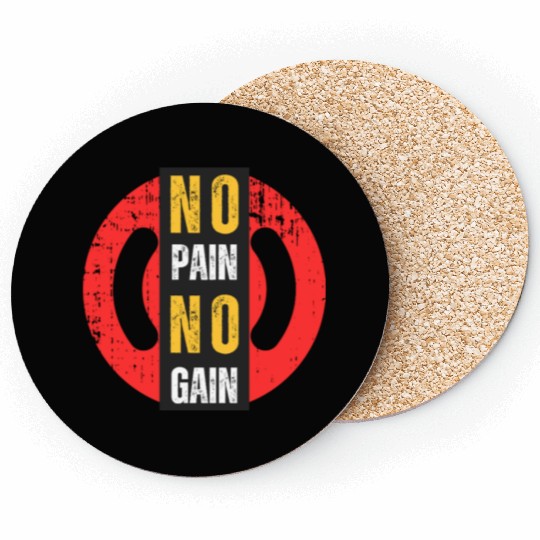 Gym - No Pain No Gain Coasters
