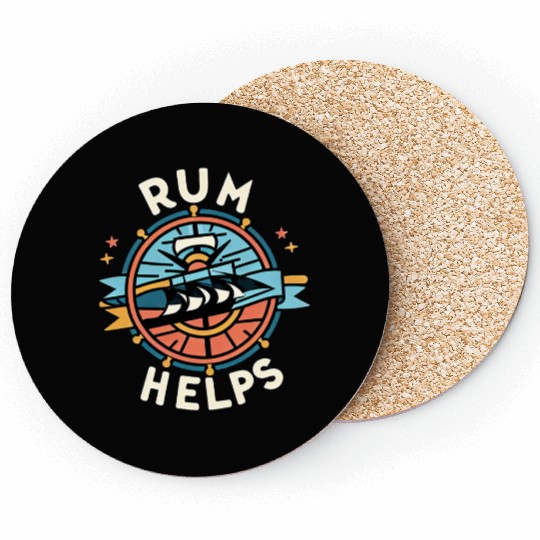 Rum Helps 6 Coasters