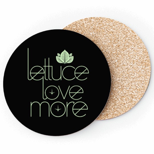 Lettuce Love More Vegan Vegetarian Style Coasters
