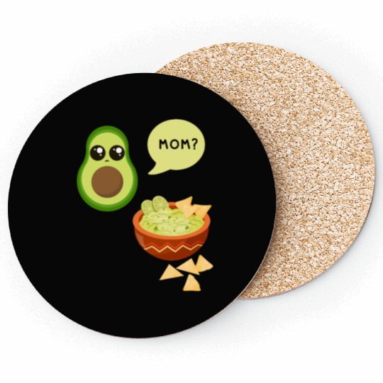 Avocado Guacamole Mom funny Coasters