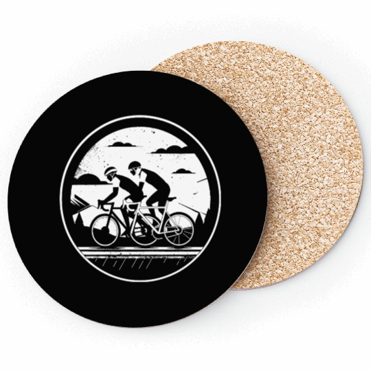 Cycling Illustration Coasters