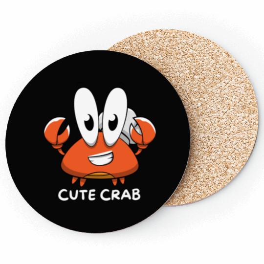 Cute Crab – Adorable & Playful Design! Coasters