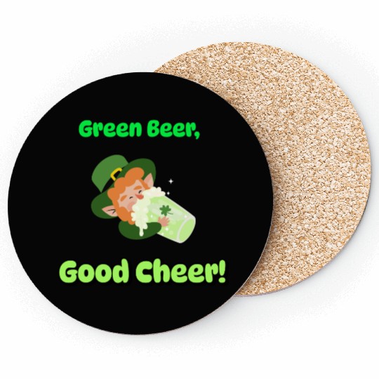 Green Beer Good Cheer Coasters