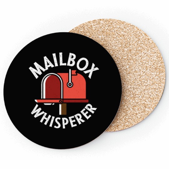 Mailbox Whisperer Postal Worker Mailman Coasters