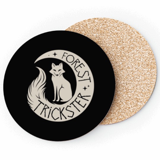 Cottagecore Forest Trickster Charm Coasters