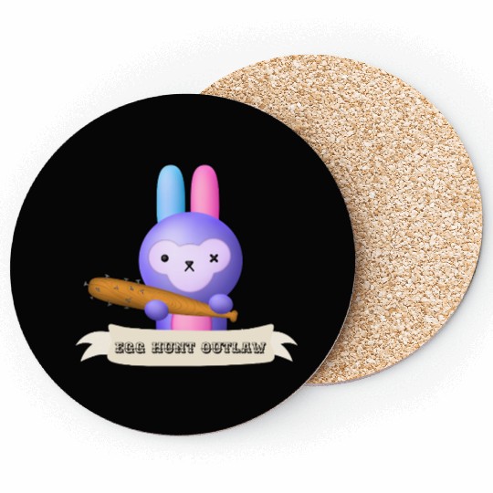 Egg Hunt Outlaw Easter Coasters