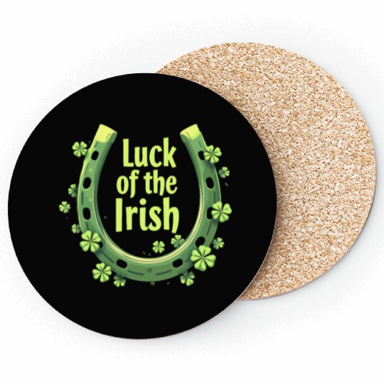 Luck of the Irish Horseshoe Design Coasters