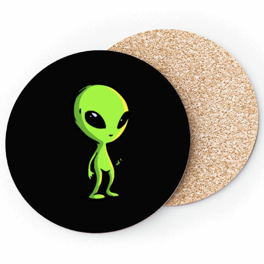 Green Alien Coasters
