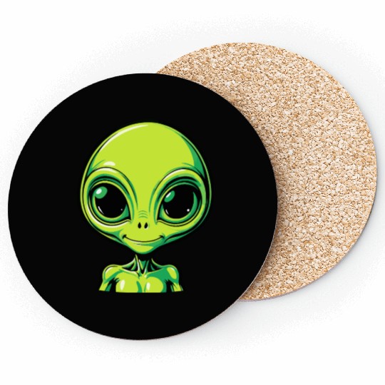 Green Alien Coasters