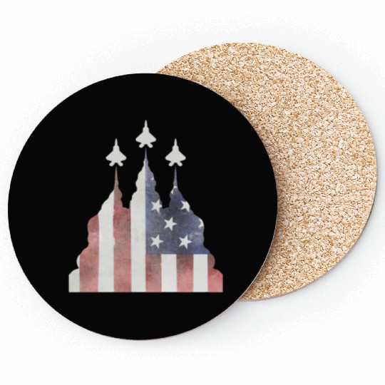 Patriotic Flyby F-22 Raptor Coasters