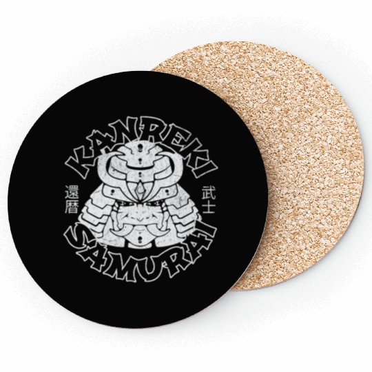 Kanreki 60th Birthday Japanese Samurai Coasters