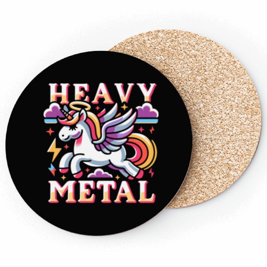 Heavy Metal Unicorn Coasters