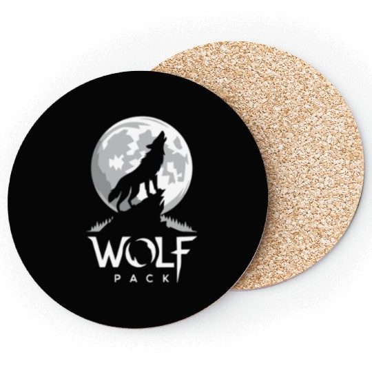 Wolf Pack Moon Howl Coasters