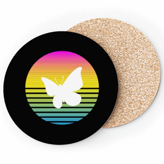 Vibrant Butterfly Coasters