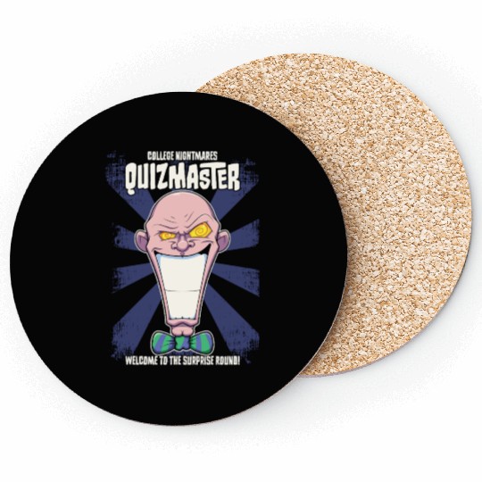 Quizmaster Funny Cartoon College Coasters