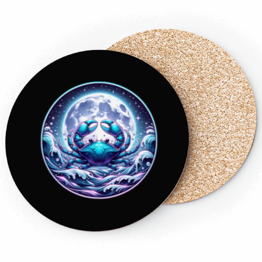 Cancer - Lunar Crab of the Cosmos Coasters