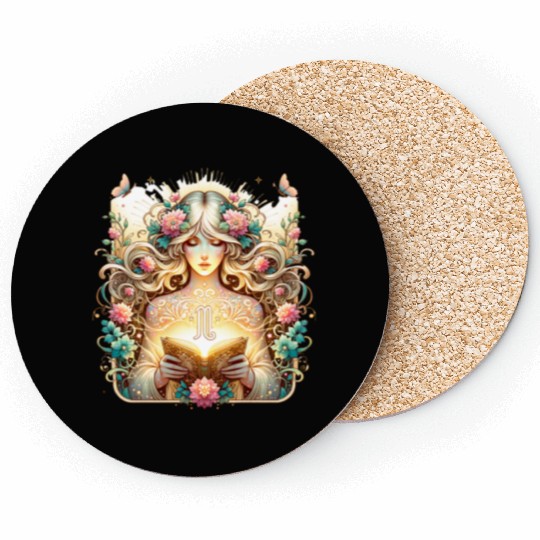Virgo - Starlit Goddess of Purity Coasters