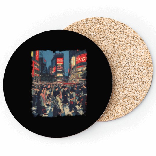 I SURVIVED SHIBUYA CROSSING - JAPAN THEME Coasters
