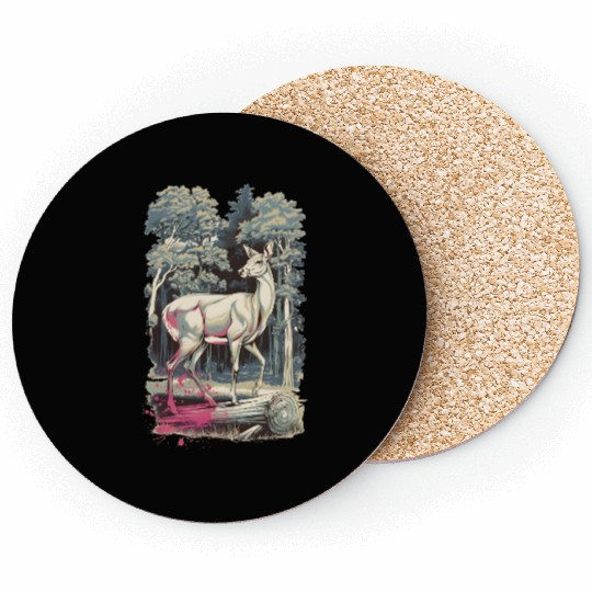 Deer in the forest 2 Coasters