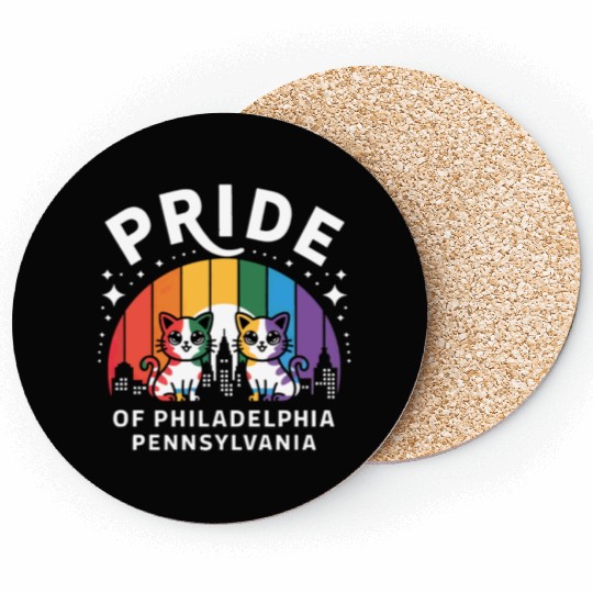 Pride of Philadelphia City Pennsylvania USA Rainbo Coasters