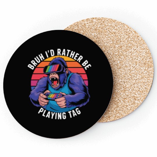 Retro Gamer Ape Coasters