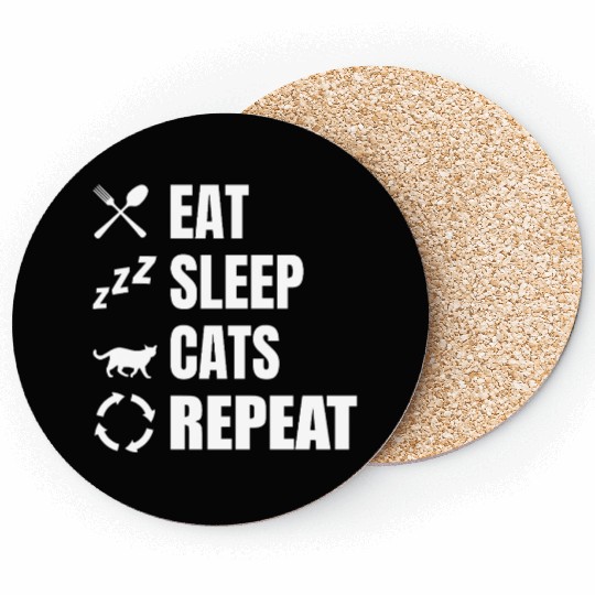 Cat Owner Daily Routine Coasters