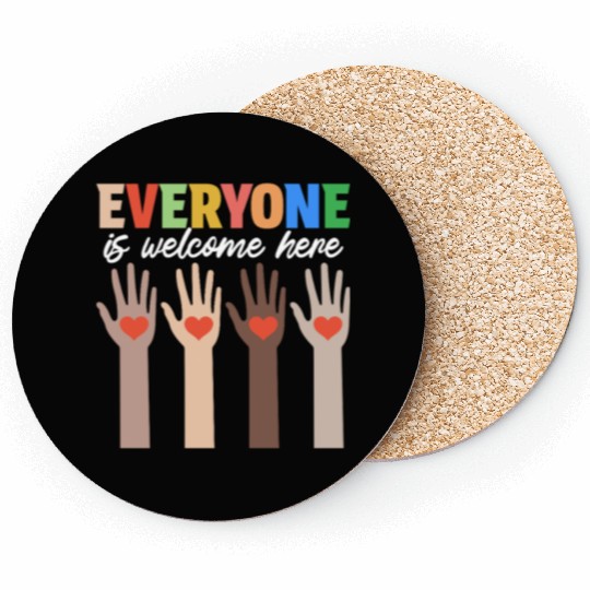 Everyone Is Welcome Here Idaho Teacher Coasters