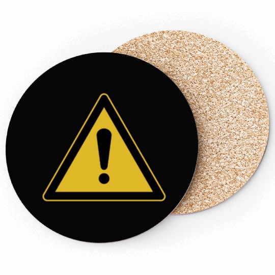 Generic Warning Triangle Sign Coasters