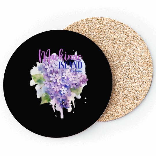 Mackinac Island Michigan Lilacs Lilac Festival Sta Coasters