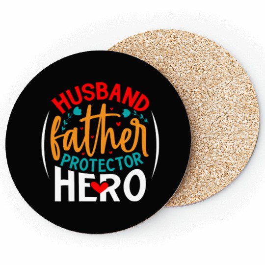 Fathers Day Daddy Protector Hero Coasters