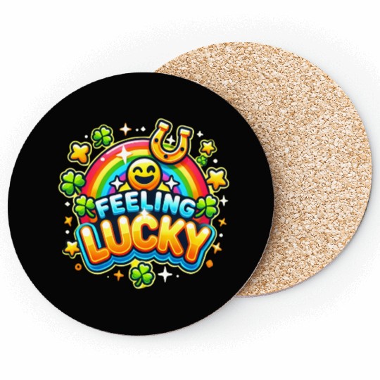 Feeling Lucky - Vibrant Celebration Design Coasters