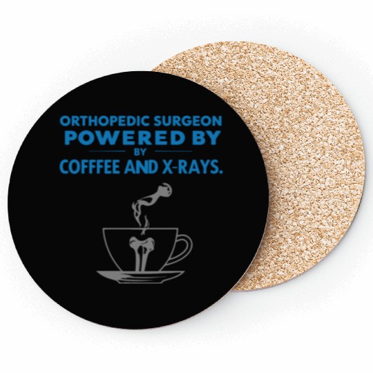 Powered by Coffee and X-Rays Coasters
