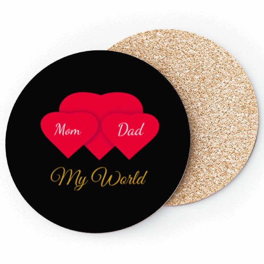 My World: Mom & Dad Emotional Design Coasters