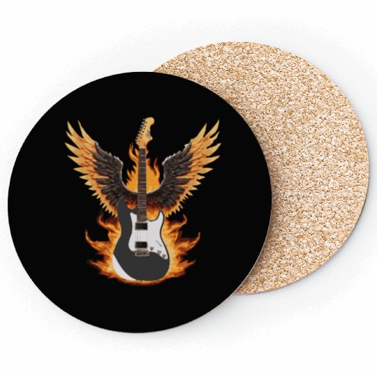 Flaming Guitar with Wings – Rock & Roll Coasters