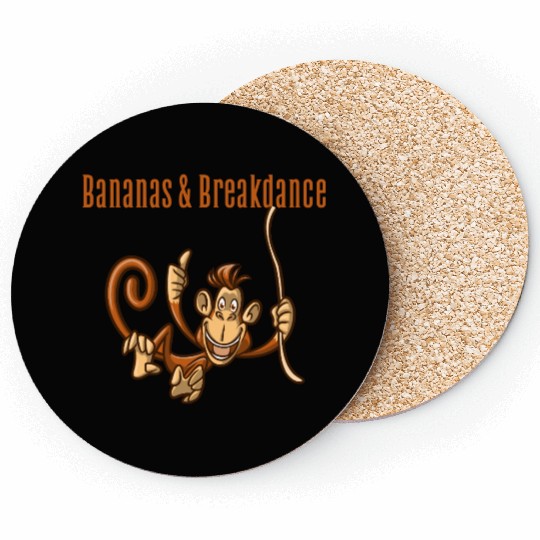 Dancing Monkey | Bananas & Breakdance | Unisex | Coasters