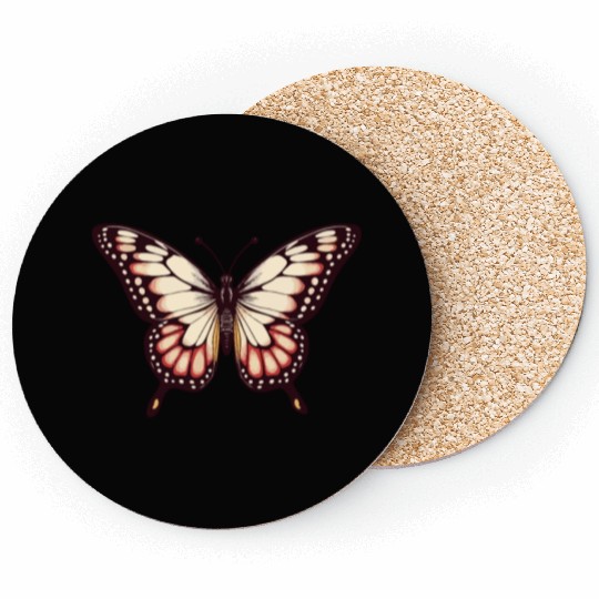 Vibrant Monarch Butterfly Coasters