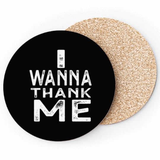 Bold Thank You Typography Design Coasters