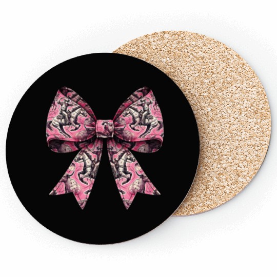 Coquette Bow Rodeo Barrel Racer Barrel Racing Coasters