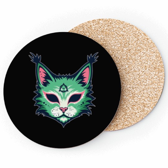 Therian Mask Alter Otherkin Theta Delta Coasters