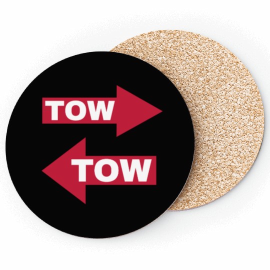 tow arrow red moving automotive because racecar Coasters