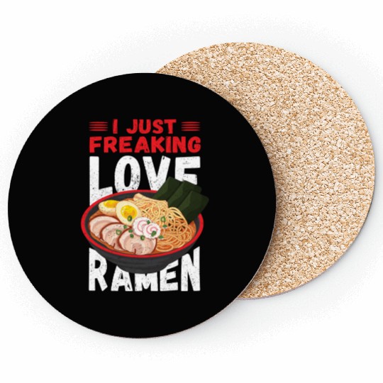 Ramen Japanese Noodles I Love Ramen Coasters