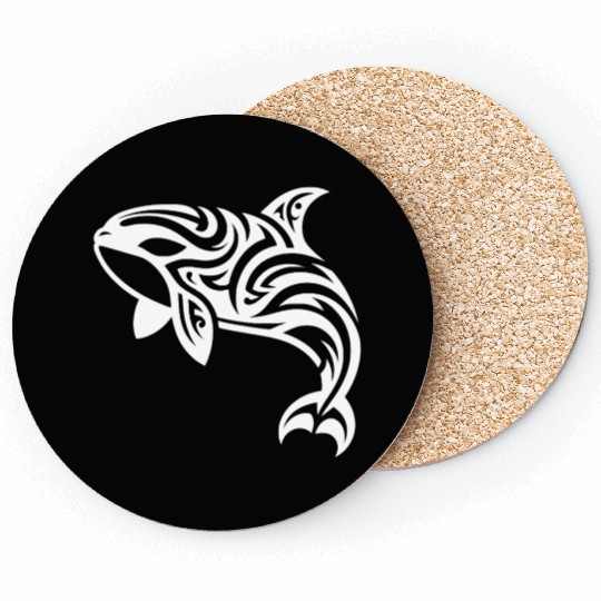 Eleganter Orca T Tattoo Style Coasters