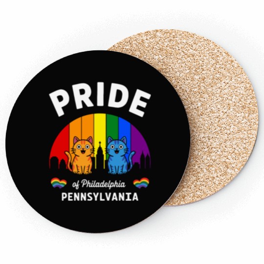 Pride of Philadelphia City Pennsylvania USA Rainbo Coasters
